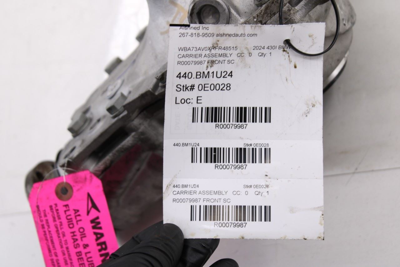 23-25 BMW 430i Gran Coupe xDrive 2L AWD Front Differential Carrier 2.93 rat 51K - Alshned Auto Parts