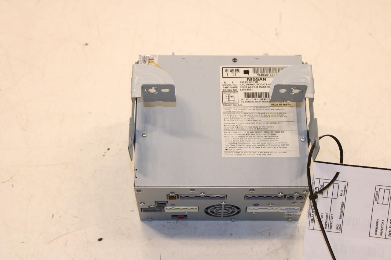 2016-2017 Infiniti QX50 Audio Radio CD Player Receiver 25915-9GE1B OEM - Alshned Auto Parts
