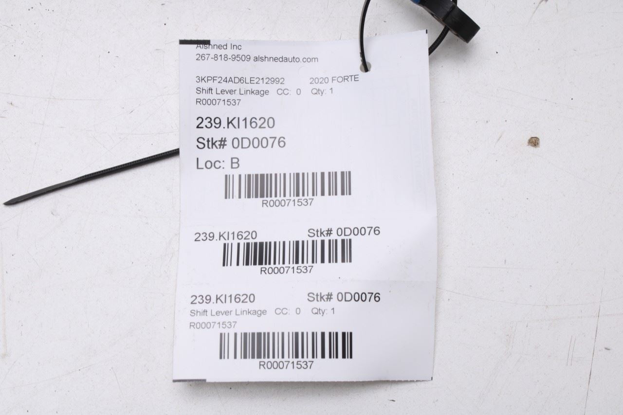 2019-23 Kia Forte LXS 2.0L Automatic Transmission Gear Shift Lever Control Cable - Alshned Auto Parts