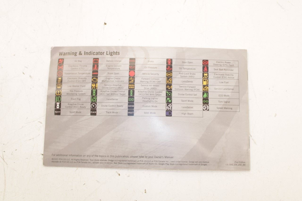 2022 Dodge Charger GT AWD Owners Manual Set with Case 68564677AA OEM - Alshned Auto Parts