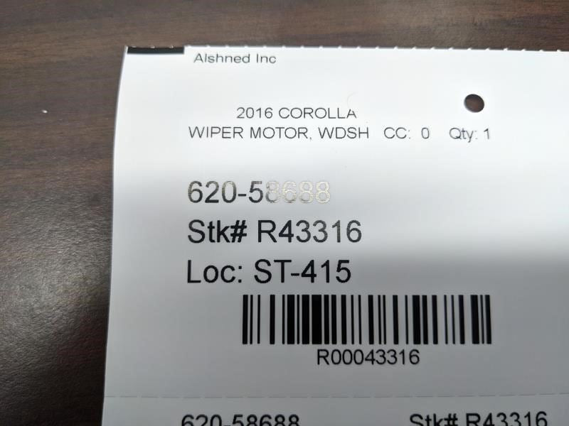 2014-2019 Toyota Corolla Front Windshield Wiper Linkage w/ Motor 85110-02350 OEM - Alshned Auto Parts