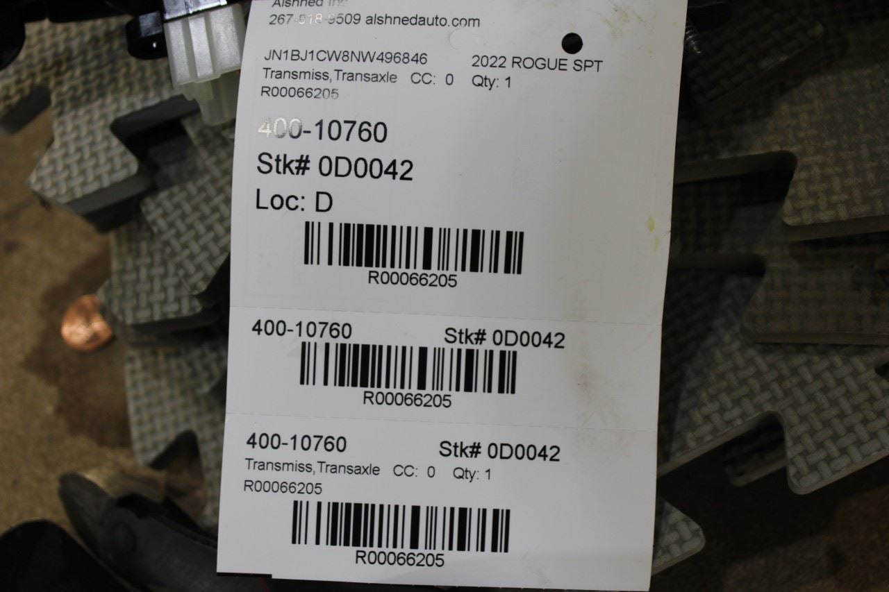 20-22 Nissan Rogue Sport SL 2.0L AWD 2-spd CVT Transmission 39K 31020-70X7B OEM - Alshned Auto Parts