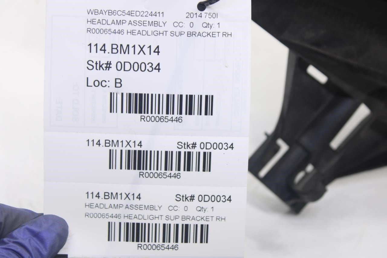 2010-15 BMW 750i xDrive Front Right Side Headlight Mount Bracket Hood Latch Lock - Alshned Auto Parts