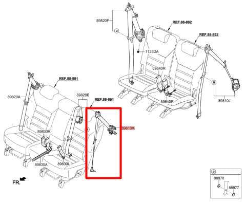 15-20 Kia Sorento LX 3.3L FWD Rear Driver Left Side 2nd Row Seat Belt Retractor - Alshned Auto Parts