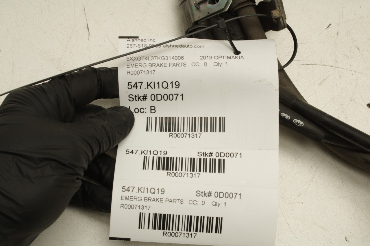 2016-20 Kia Optima LX Rear Right and Left Side Emergency Parking Brake Cable Set - Alshned Auto Parts