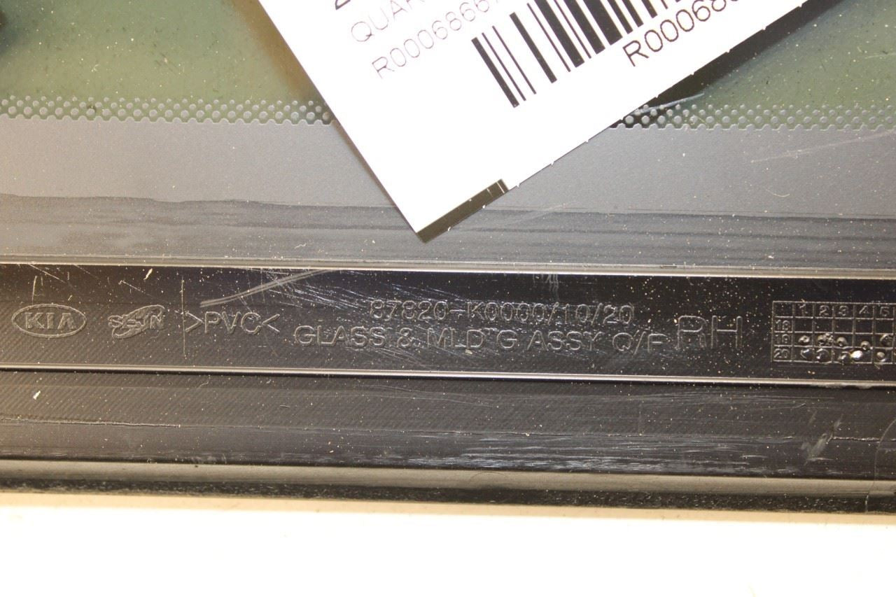 2020-2025 KIA Soul LX Rear Right Passenger Side Quarter Window Glass 87820-K0000 - Alshned Auto Parts