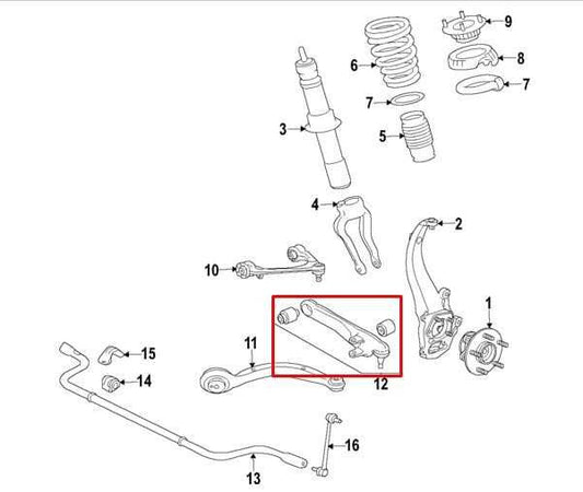 2017-2020 Jaguar XE R-Dynamic S Front Right Side Rear Lower Control Arm T2H19027 - Alshned Auto Parts