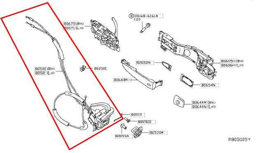 2013-2019 Nissan Sentra SV Front Right Door Lock Latch Actuator 80500-9AN0A OEM - Alshned Auto Parts