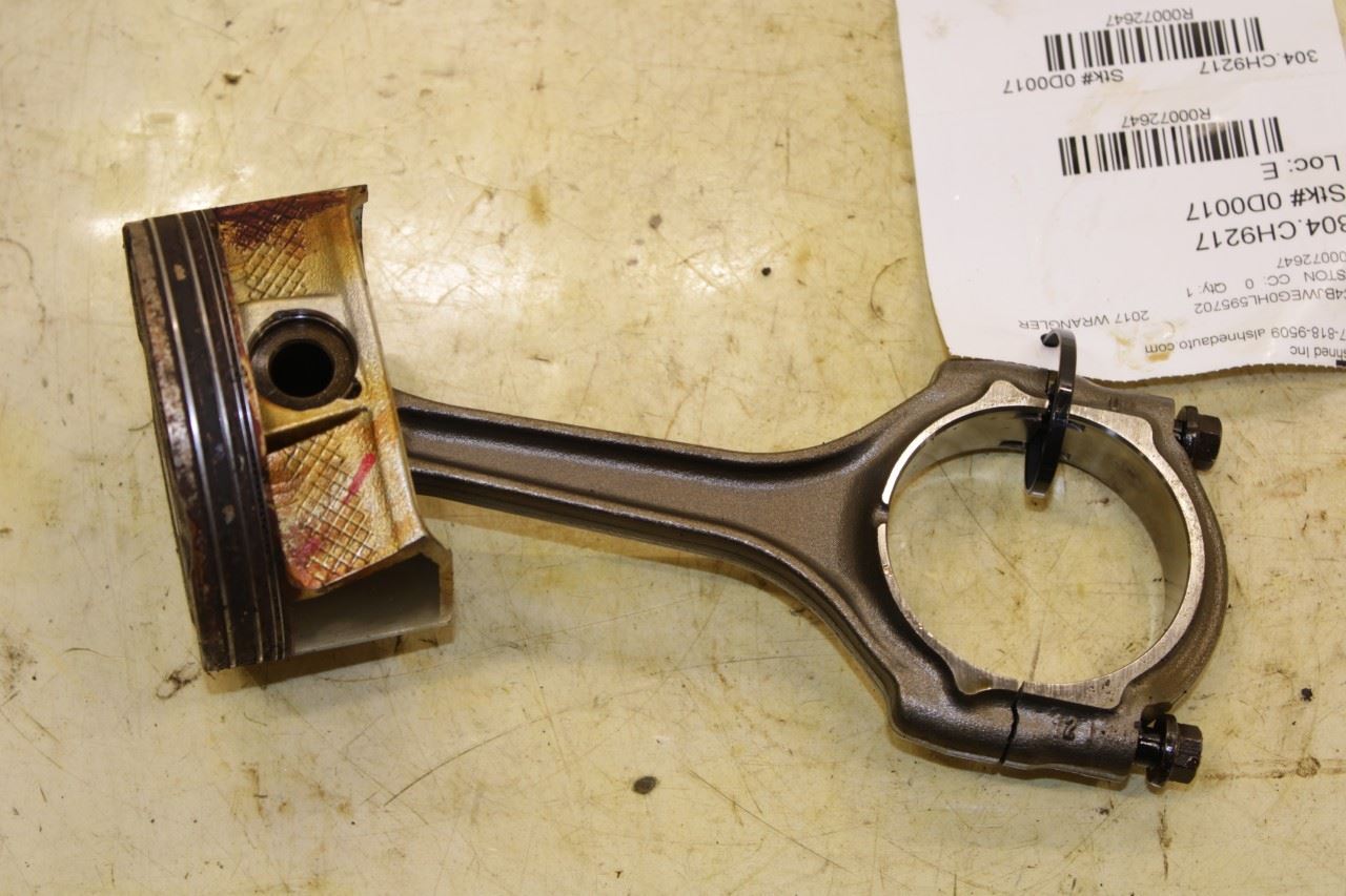 12-17 Jeep Wrangler Sahara 3.6L Engine Piston Left 3 w/ Connecting Rod 5184347AG - Alshned Auto Parts
