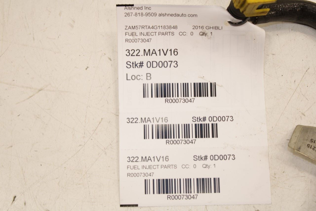 14-19 Maserati Ghibli S Q4 3.0L AWD Engine Fuel Injector Line Hose 670031641 OEM - Alshned Auto Parts