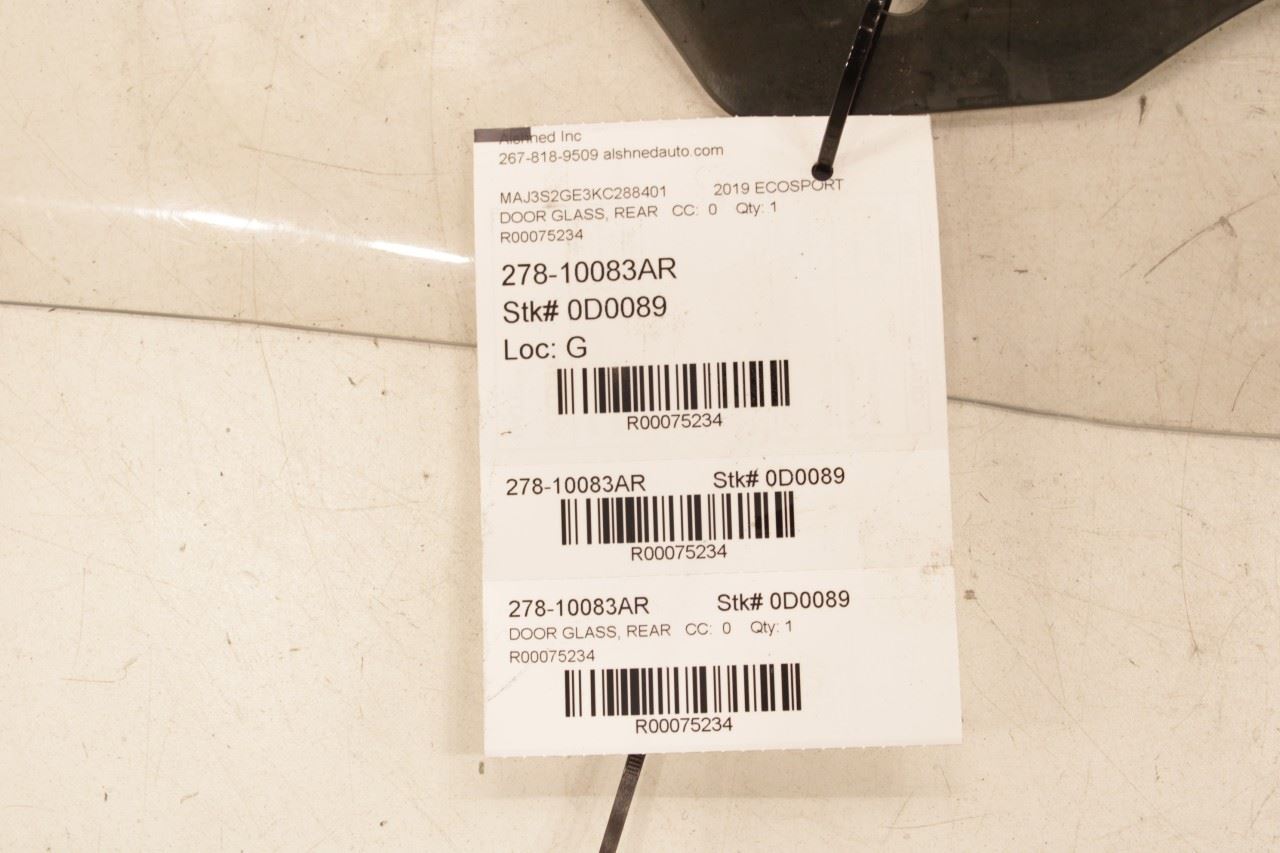 2018-2022 Ford Ecosport SE Rear Right Door Window Glass GN1Z-5825712-B OEM - Alshned Auto Parts