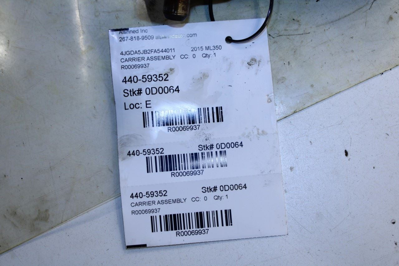 12-15 Mercedes-Benz ML350 3.5L RWD Rear Axle Differential Carrier 3.69 ratio 96K - Alshned Auto Parts