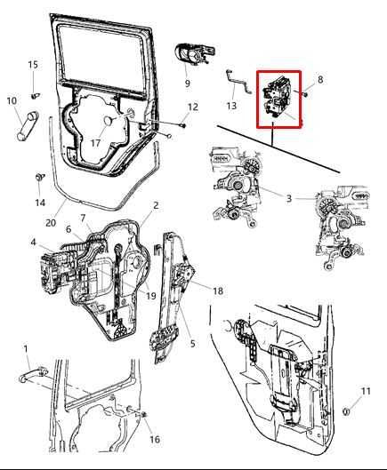 2007-2018 Jeep Wrangler Unlimited Sport Rear Right Side Door Lock Latch Actuator1