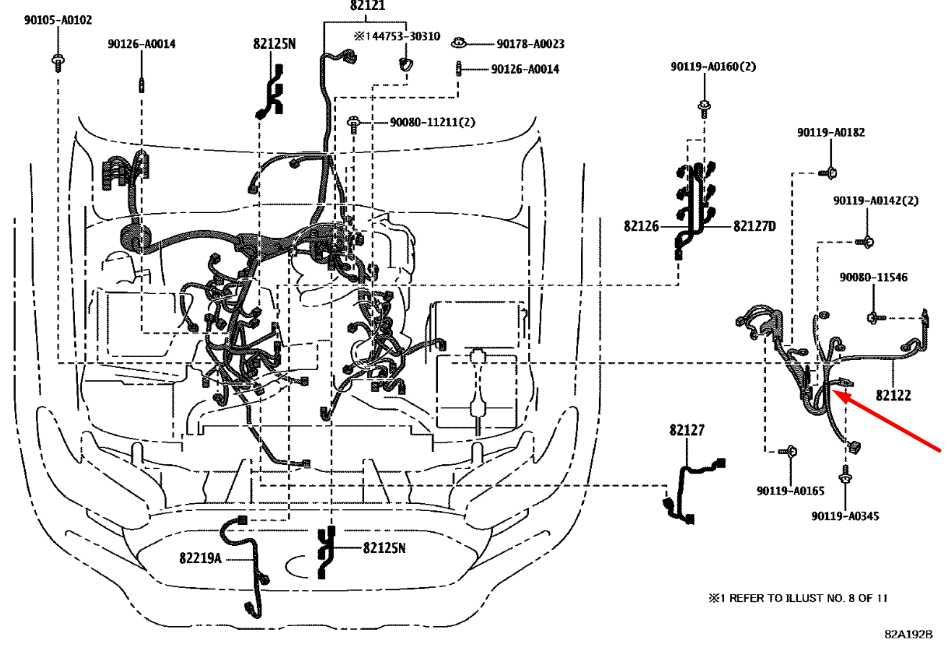 16-23 Toyota Tacoma Limited 3.5L Positive Battery Cable Wire Harness 82122-04361 - Alshned Auto Parts