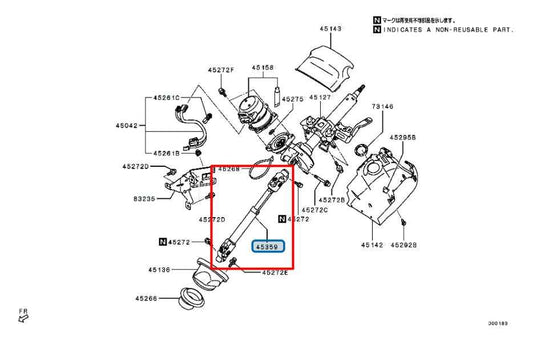 18-25 Mitsubishi Eclipse Cross ES 1.5L Steering Column Lower Intermediate Shaft - Alshned Auto Parts