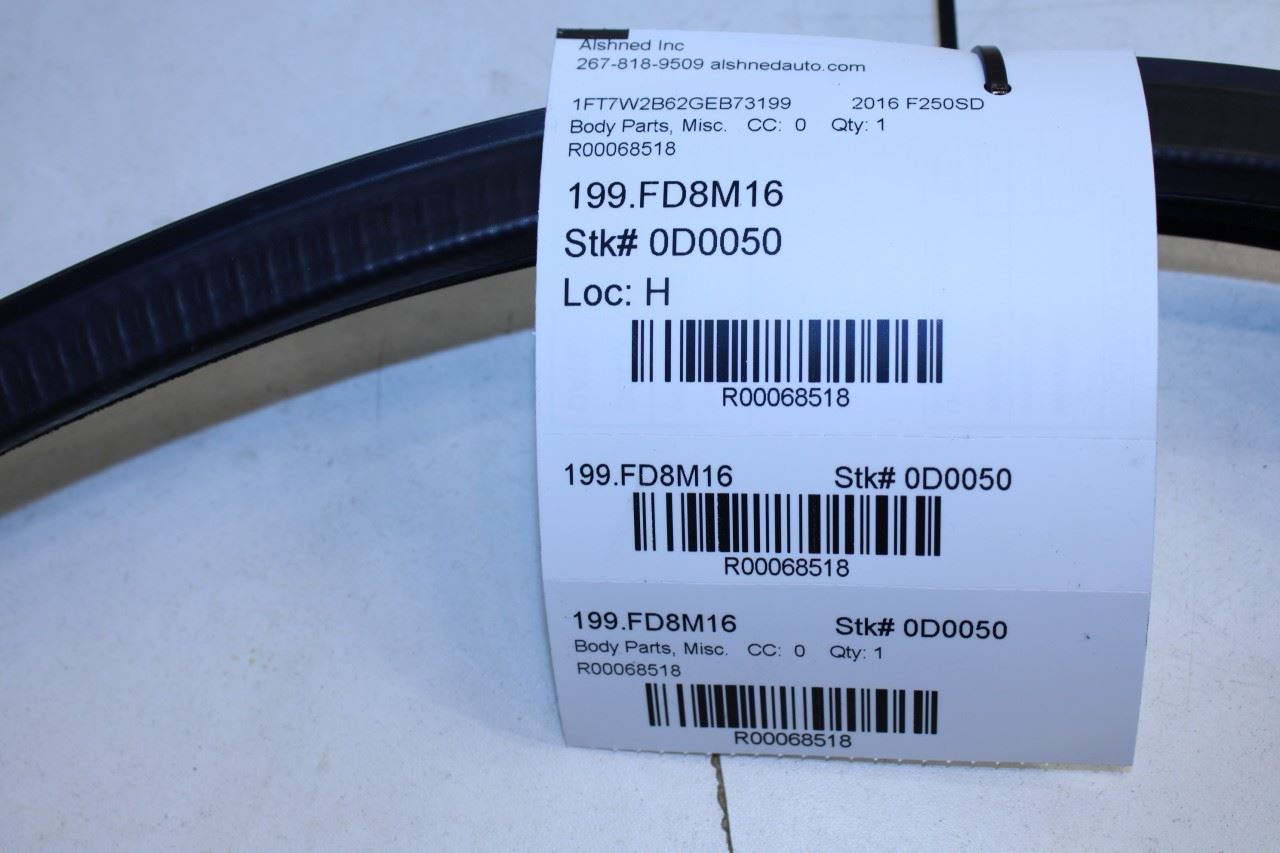 1999-16 Ford F250 Lariat Crew Cab Rear Left Door Run Channel w/ Weatherstrip Set - Alshned Auto Parts