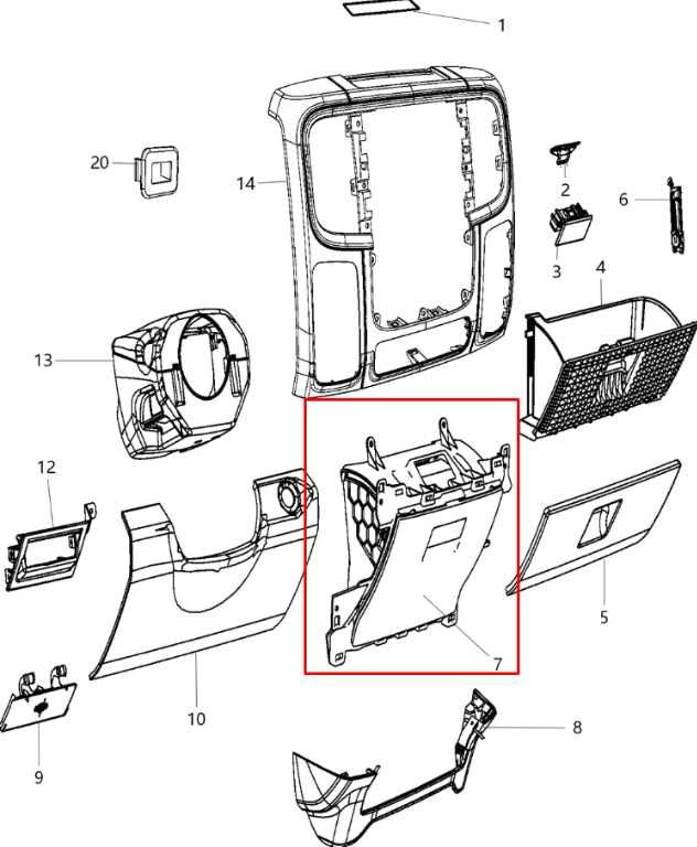 2013-2018 RAM 1500 Laramie Front Dash Center Storage Compartment Bin Tray - Alshned Auto Parts