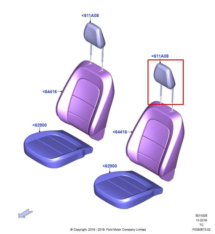 23-26 Ford Escape ST-Line Front Driver Left Side Seat Headrest PJ6Z-58611A08-BB - Alshned Auto Parts