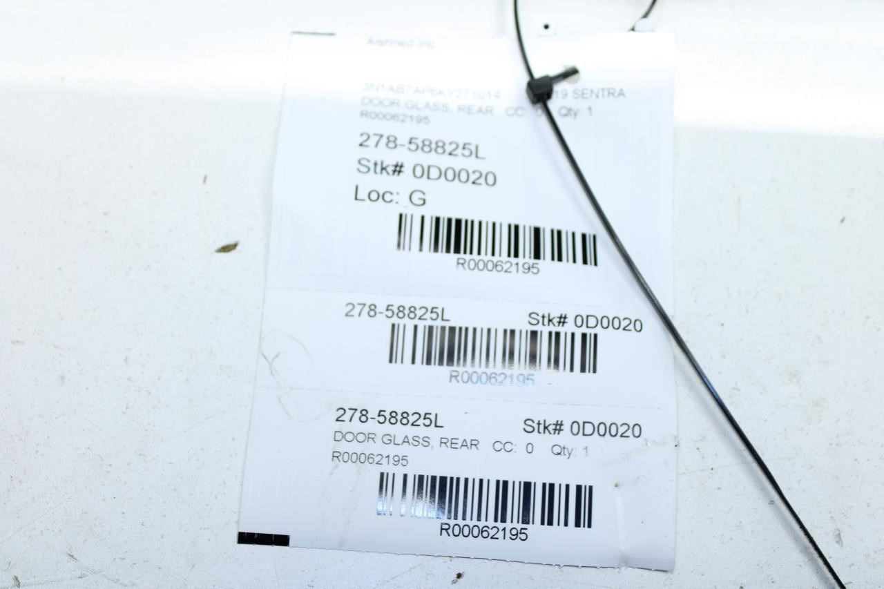 2013-2019 Nissan Sentra SV Rear Left Driver Side Door Window Glass 82301-5UD0A - Alshned Auto Parts