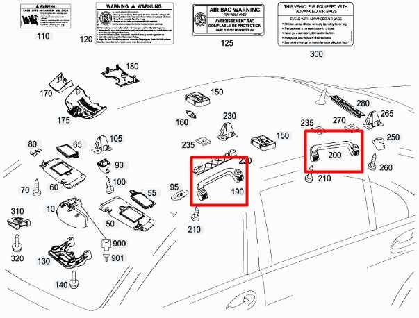 07-13 Mercedes-Benz S550 RH and LH Roof Headliner Grab Handle Set 22181003517E94 - Alshned Auto Parts