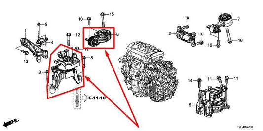 2019-2025 Acura RDX SH-AWD 2.0L AWD Front Right Engine Support Mount Bracket - Alshned Auto Parts