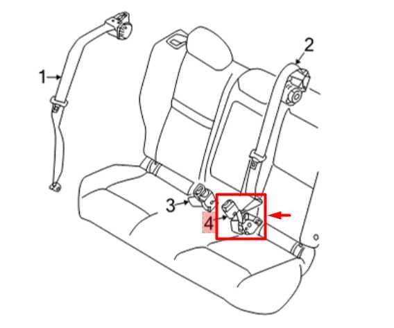 2020-2024 Nissan Sentra Rear Left Side 2nd Row Seat Belt Buckle 88843-6LD8A OEM - Alshned Auto Parts