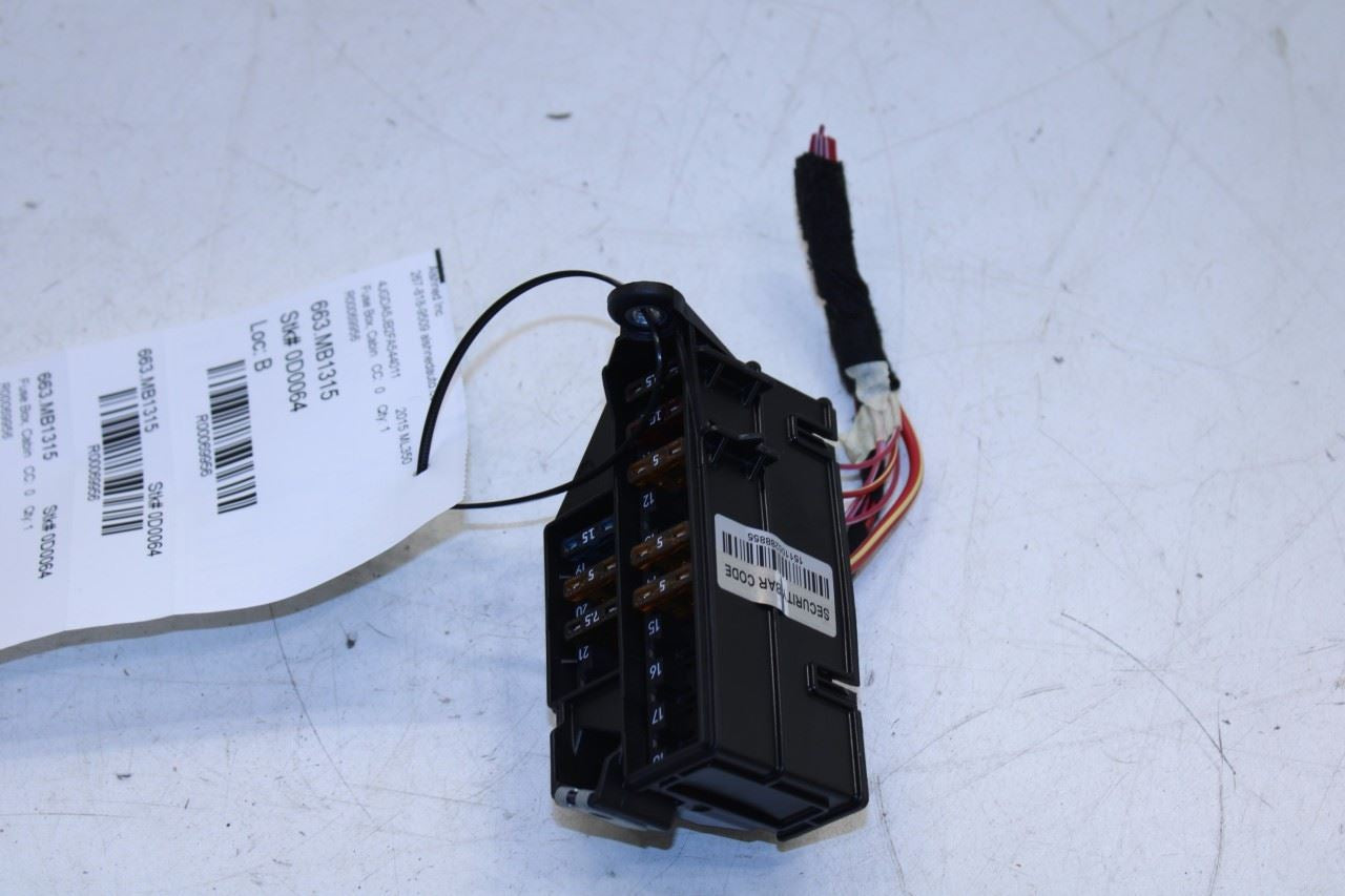12-15 Mercedes-Benz ML350 3.5L Cabin Instrument Panel Fuse Relay Junction Block - Alshned Auto Parts