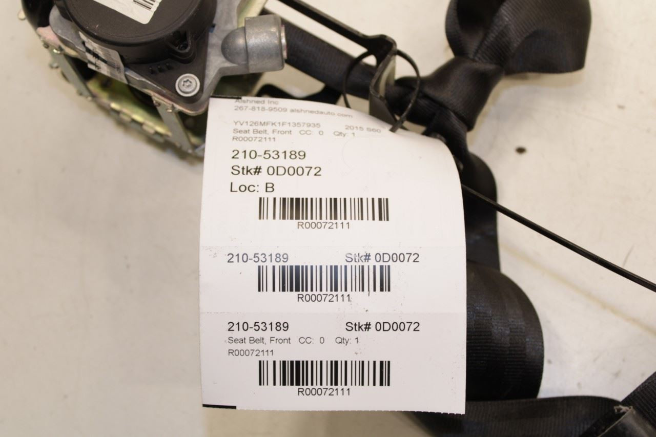 2015-16 Volvo S60 T5 Premier 2.0L FWD Front Driver Left Side Seat Belt Retractor - Alshned Auto Parts