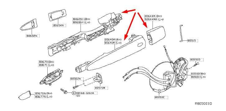 2019-2020 Infiniti QX60 Front Right Side Door Exterior Handle 80640-3JA0B OEM - Alshned Auto Parts