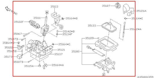 12-16 Subaru Impreza Sport Premium 2.0L AWD Auto Transmission Gear Shifter Lever - Alshned Auto Parts