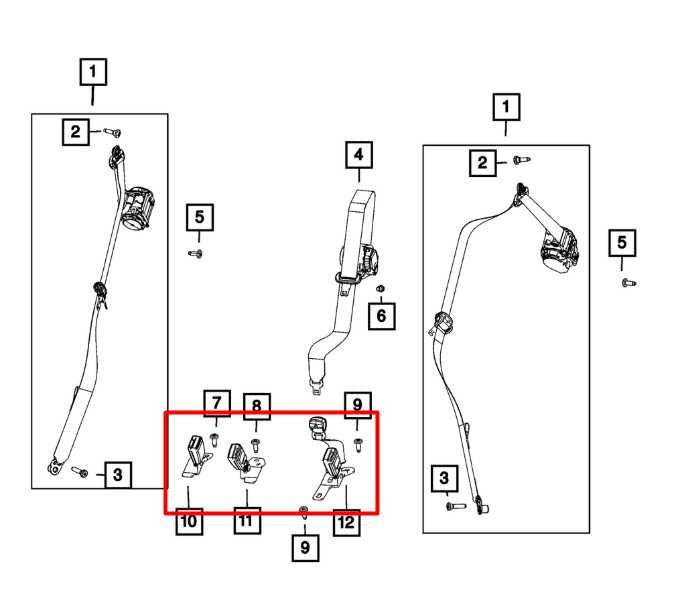 2018-2023 Jeep Compass Rear Center RH and LH Seat Belt Buckle Set 5SV15DX9AA OEM - Alshned Auto Parts
