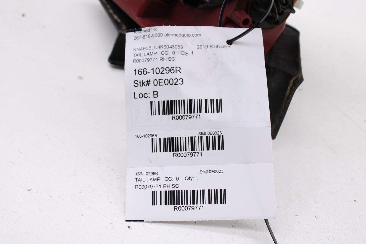 18-21 KIA Stinger GT2 AWD Rear Right Passenger Side Tail Light Lamp 92402-J5120 - Alshned Auto Parts