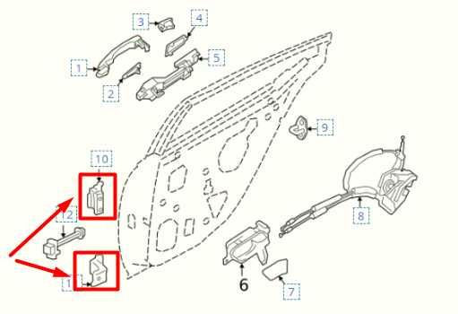 2019-2024 Nissan Altima Rear Left Door Upper & Lower Hinge 82401-2Y90A OEM - Alshned Auto Parts