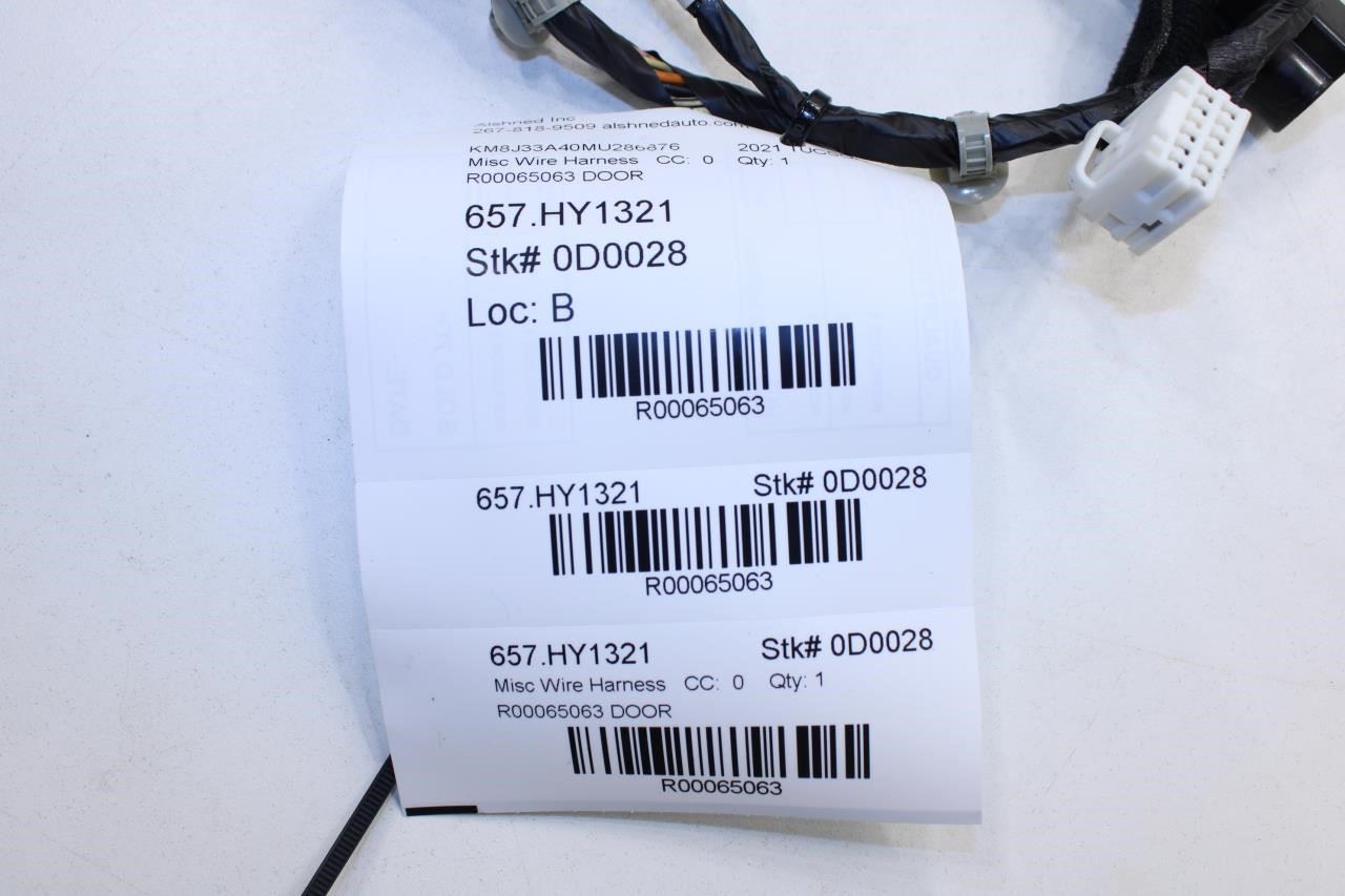 2019-21 Hyundai Tucson Value Front Right Passenger Door Wire Harness 91611-D3080 - Alshned Auto Parts