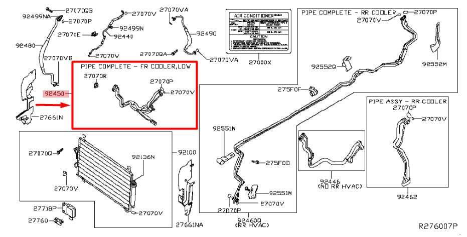 2019-2020 Infiniti QX60 AC Front Cooler Low Hose Pipe Tube 92450-9NB0A OEM - Alshned Auto Parts