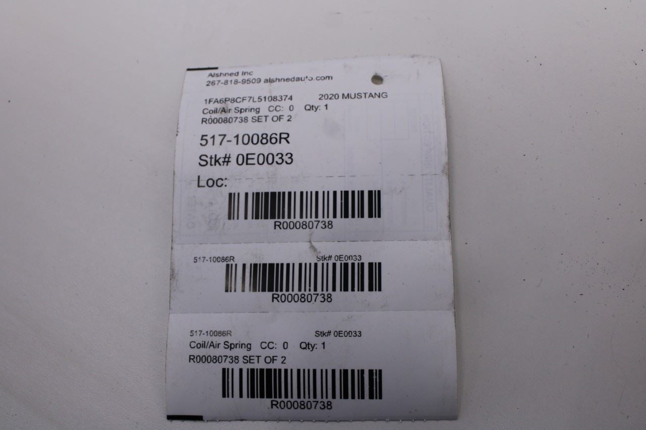 16-23 Ford Mustang GT Rear Right Passenger and Left Driver Side Coil Spring Pair14