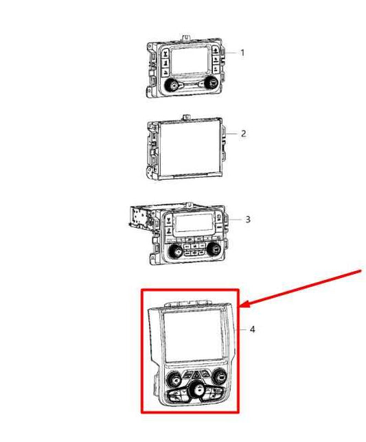 13-18 Ram 1500 Big Horn Dash Radio Faceplate Heater Temperature Climate Control - Alshned Auto Parts