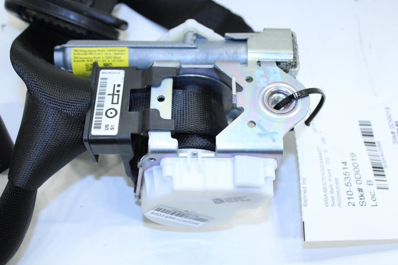 2015-16 BMW 435i Gran Coupe xDrive Front LH Seat Belt Retractor 72117272475 OEM - Alshned Auto Parts