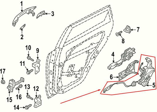 2023-2025 Kia Sportage Hybrid EX Rear Right Door Lock Latch Actuator 81420-P1000 - Alshned Auto Parts