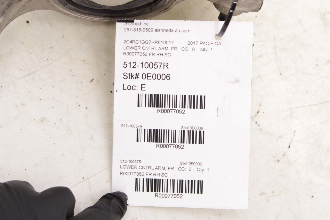 17-24 Chrysler Pacifica Limited FWD Front Right Lower Control Arm 68232192AD OEM - Alshned Auto Parts