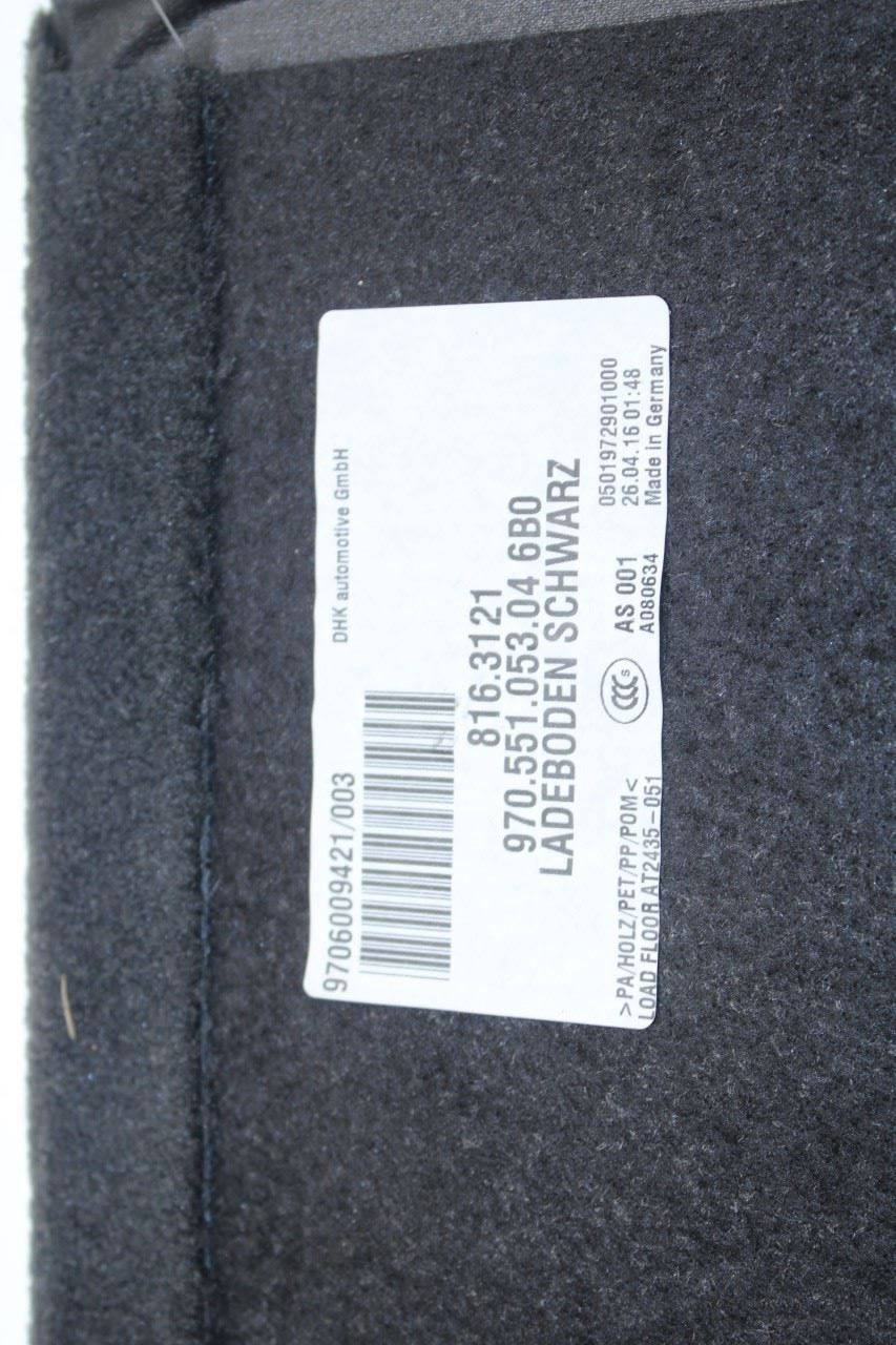14-16 Porsche Panamera 4 3.6L Trunk Luggage Floor Compartment Cover Panel Carpet - Alshned Auto Parts