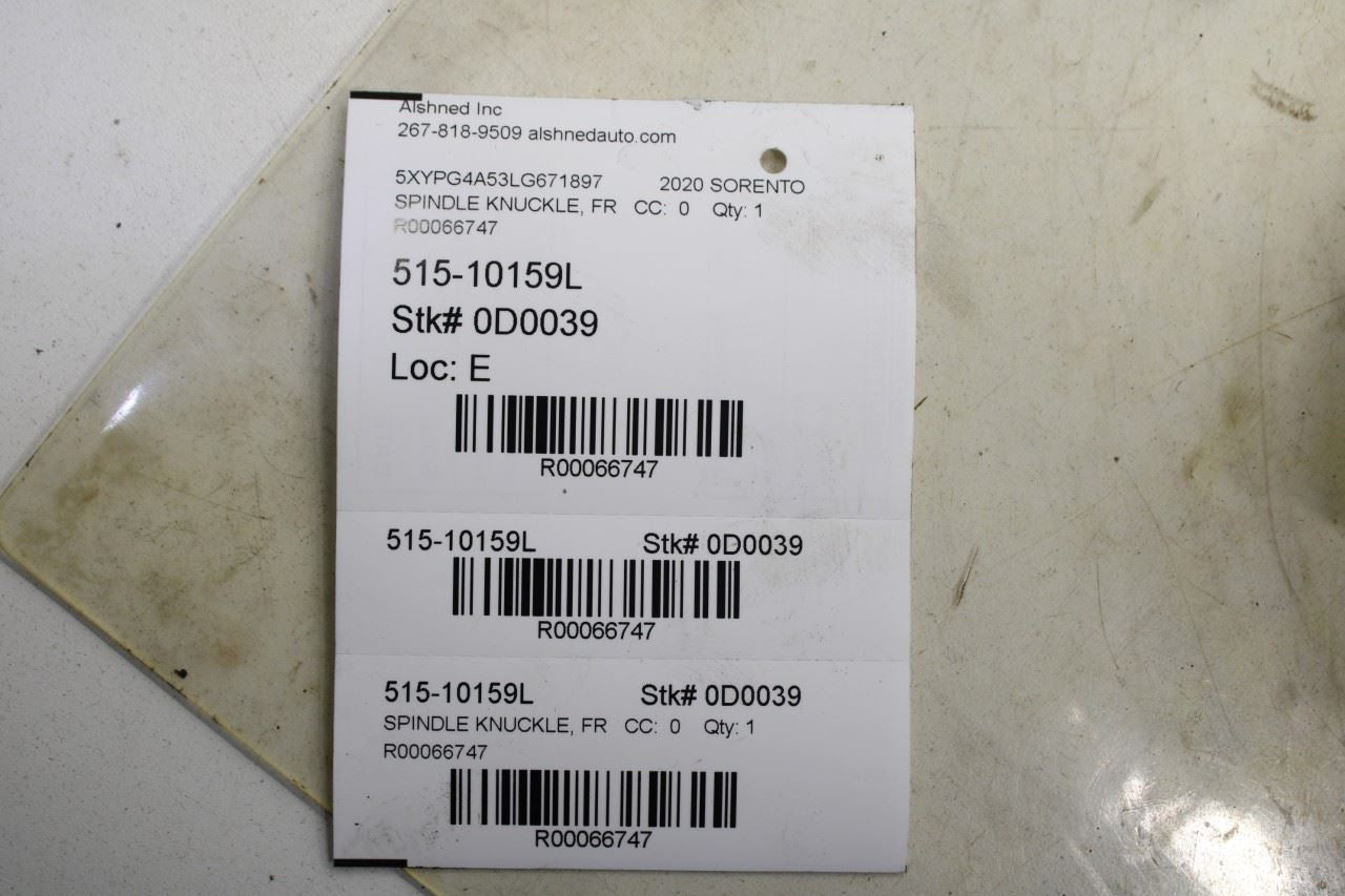 18-2020 Kia Sorento LX FWD Front Left Driver Side Spindle Knuckle Hub 51715C5400 - Alshned Auto Parts