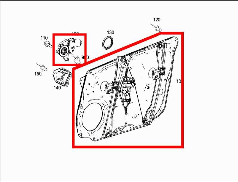 2010-16 Mercedes-Benz E 350 Luxury 4Matic FR LH Door Window Regulator w/ Carrier1