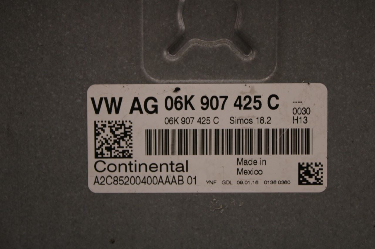 2016-2017 Volkswagen Passat SE 1.8L Engine Control Module ECU ECM 06K907425C OEM - Alshned Auto Parts