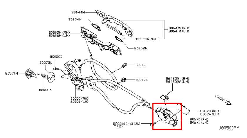 2017-22 Infiniti Q60 Luxe Driver Left Side Door Interior Handle 80671-1MA1A OEM - Alshned Auto Parts