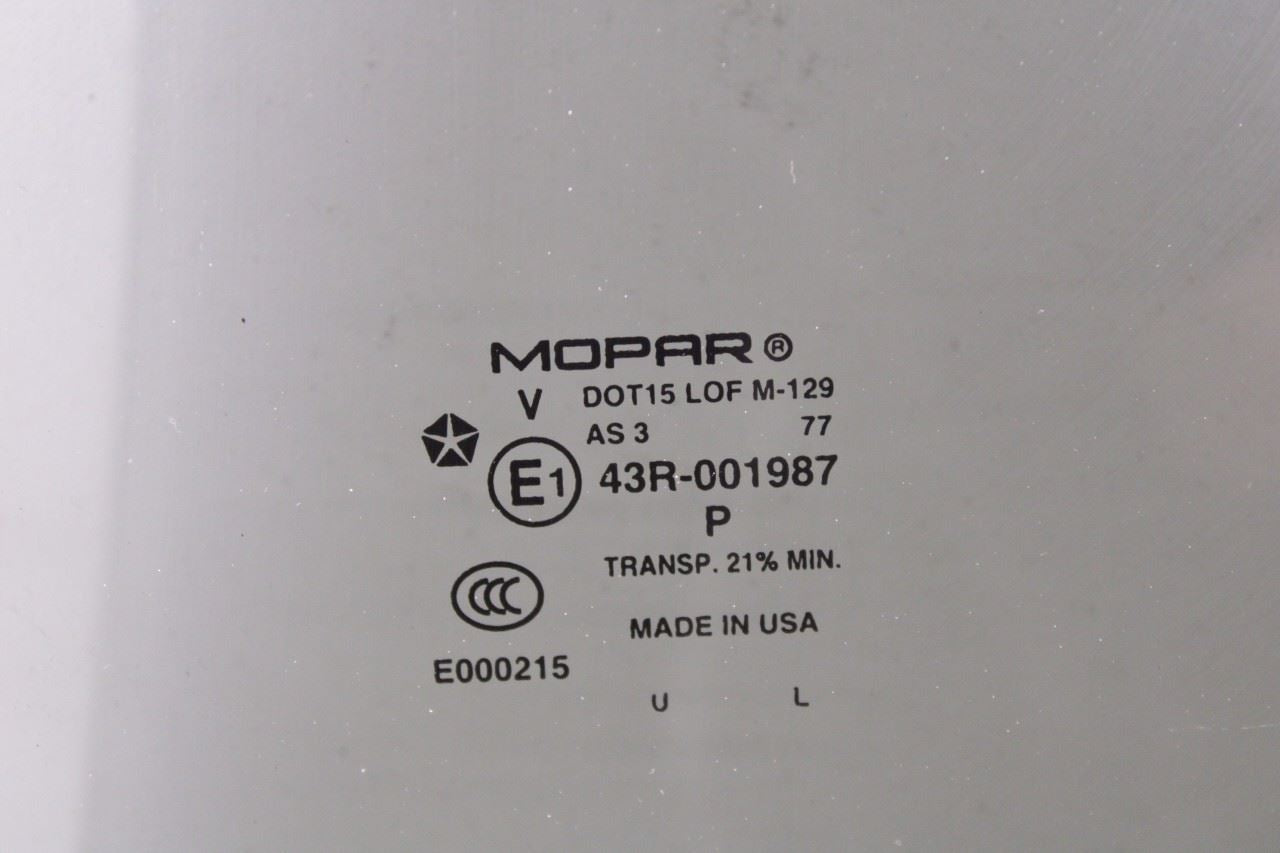 2015-2023 Jeep Cherokee Limited Rear Left Side Door Window Glass 68104623AC OEM - Alshned Auto Parts