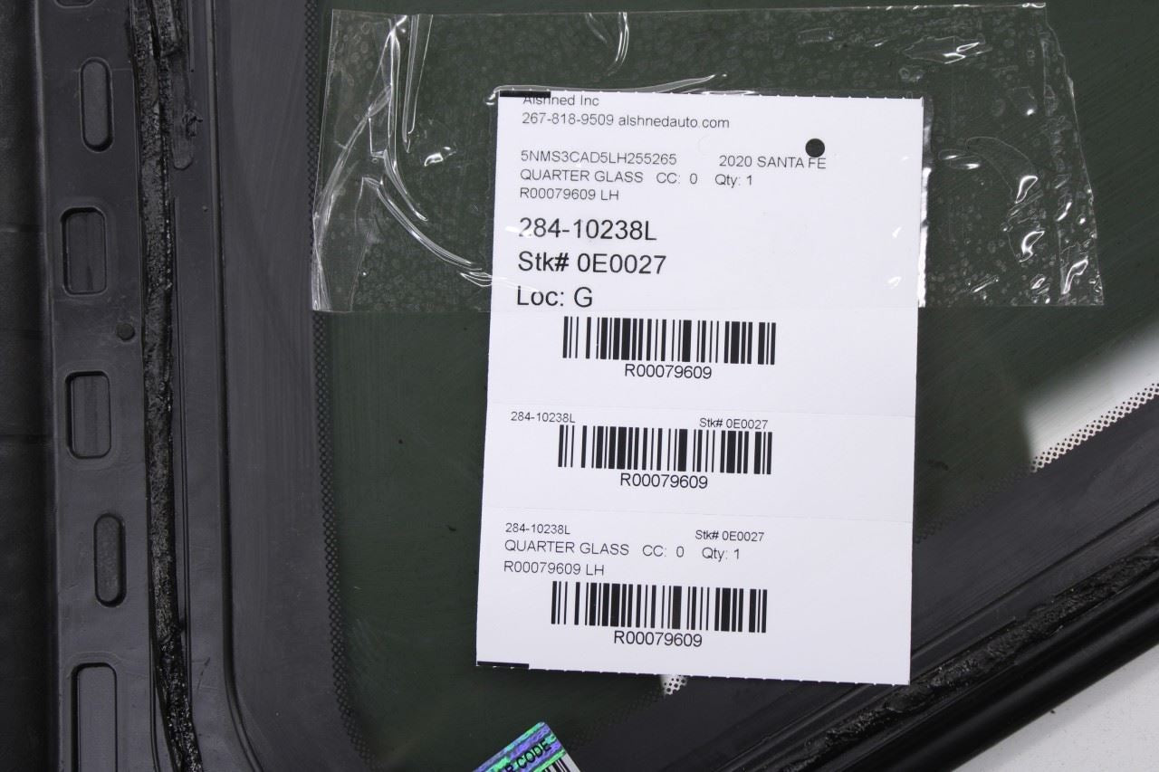 2019-2023 Hyundai Santa Fe SEL Rear Left Side Quarter Window Glass 87810-S1100 - Alshned Auto Parts
