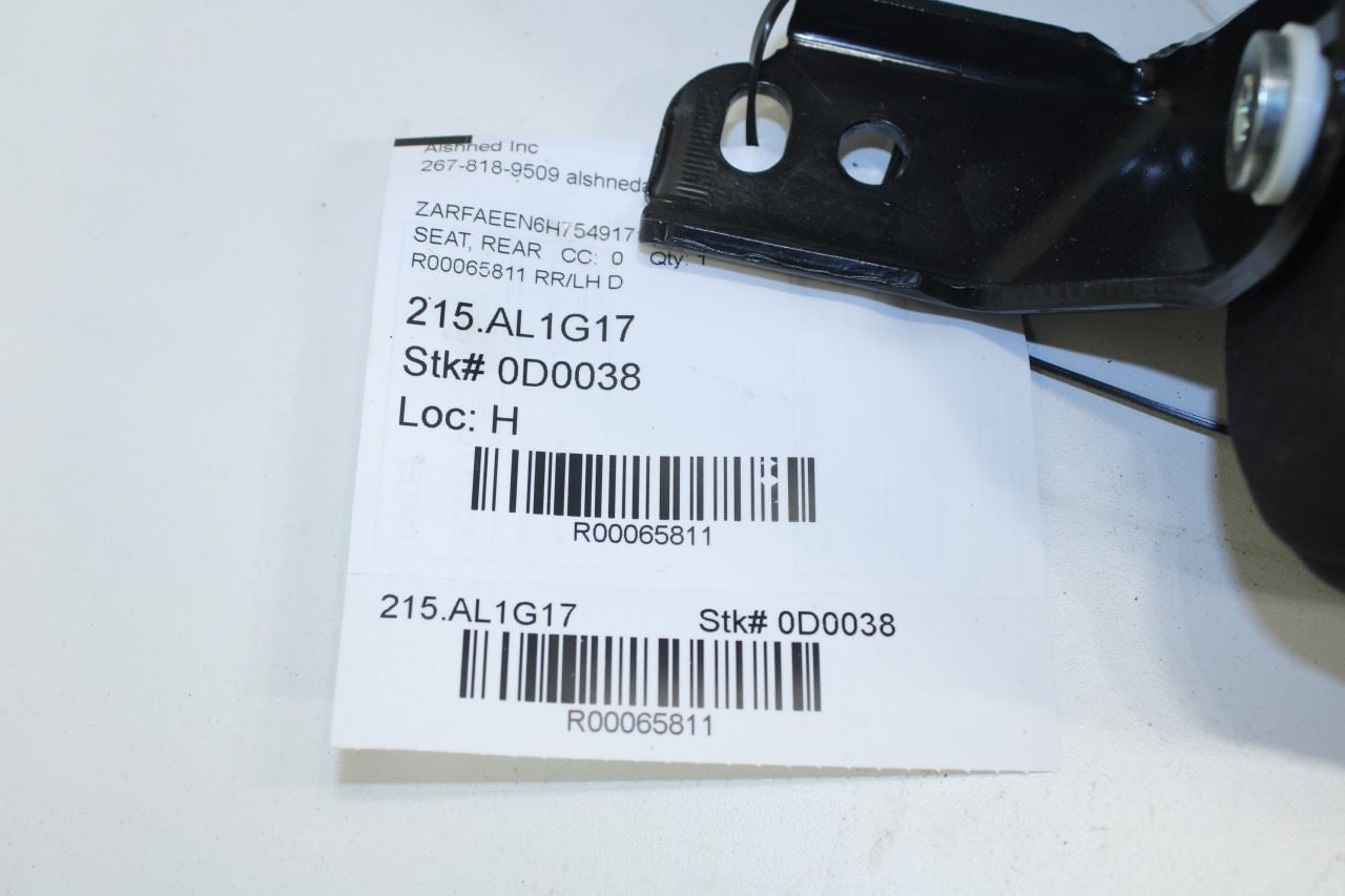 17-22 Alfa Romeo Giulia Ti Rear Left 2nd Row Seat Backrest Upper Cushion *ReaD* - Alshned Auto Parts