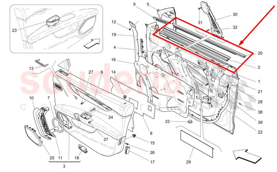 2017-2020 Maserati Ghibli Front Right Door Belt Outer and Inner Weatherstrip - Alshned Auto Parts