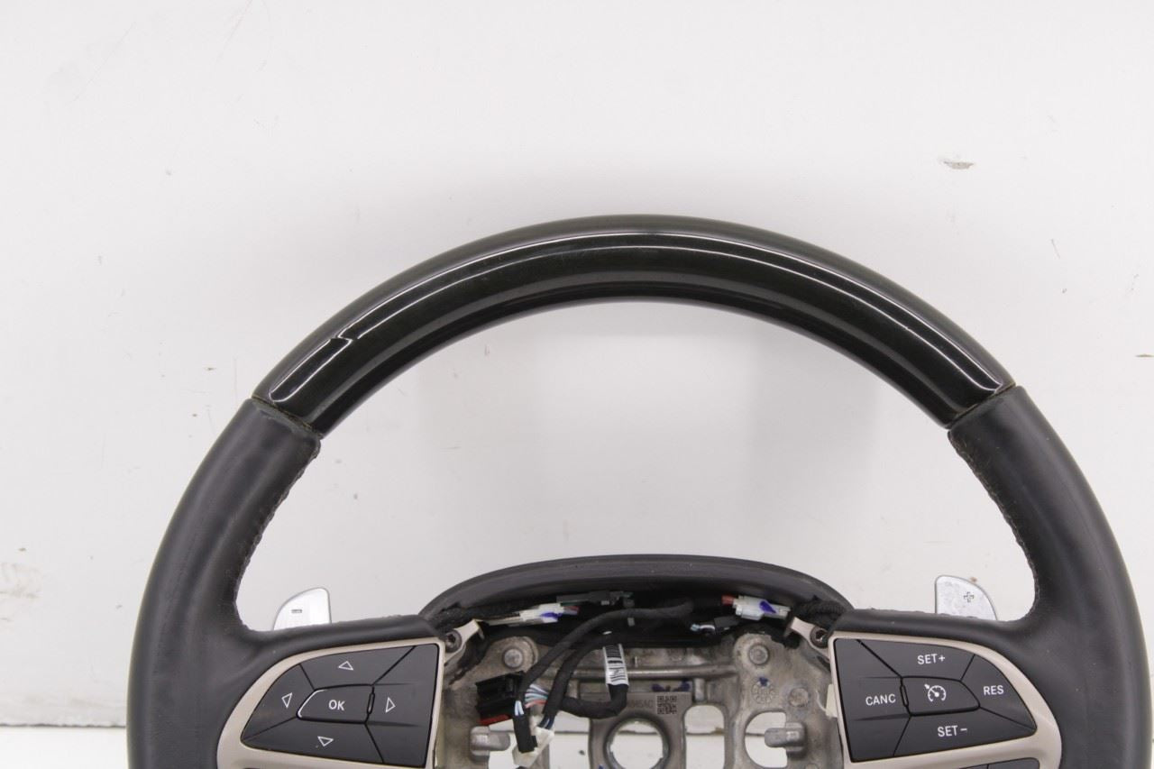 2014-19 Jeep Grand Cherokee 3.6L Steering Wheel Leather Wood w/ Control Buttons - Alshned Auto Parts